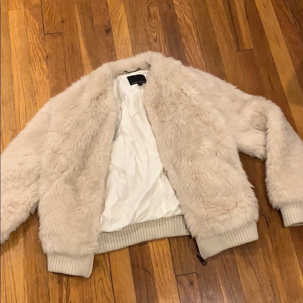 Banana republic faux fur bomber